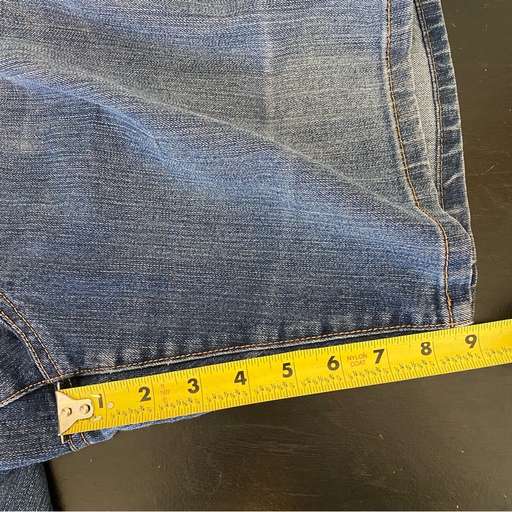 Nine West Vintage America Jeans Size 16 32 Mid Rise Blue Denim Shorts Pockets - Picture 5 of 7